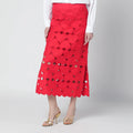 FARM Rio Red linen Hearts skirt