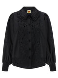 Farm Rio Black Embroidered Shirt