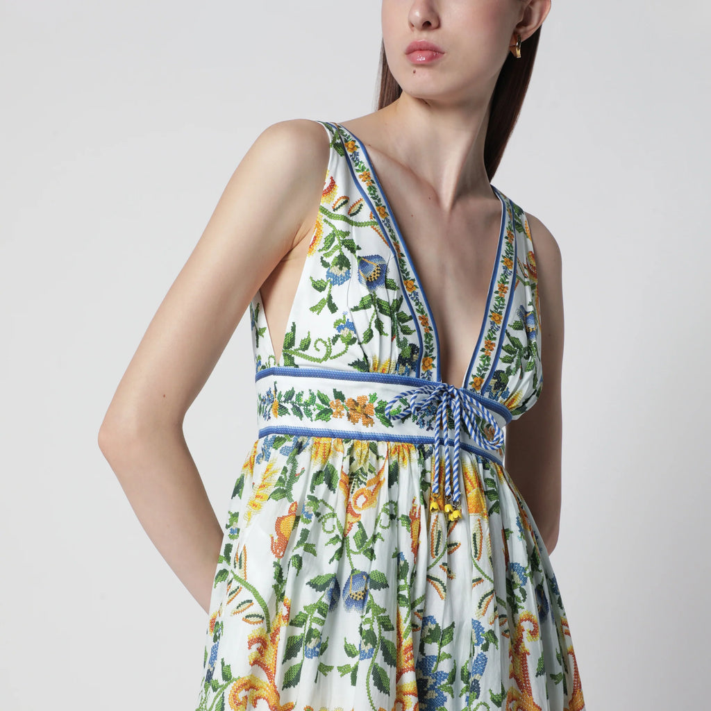 FARM Rio Emily Floral Tapestry midi dress
