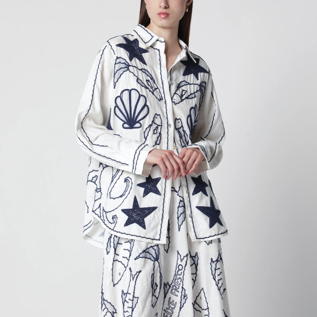 FARM Rio Shirt with marine embroidery
