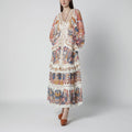 FARM Rio White Sea Garden dress with tiered ruffles