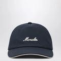 Moncler Navy baseball cap with embroidered logo