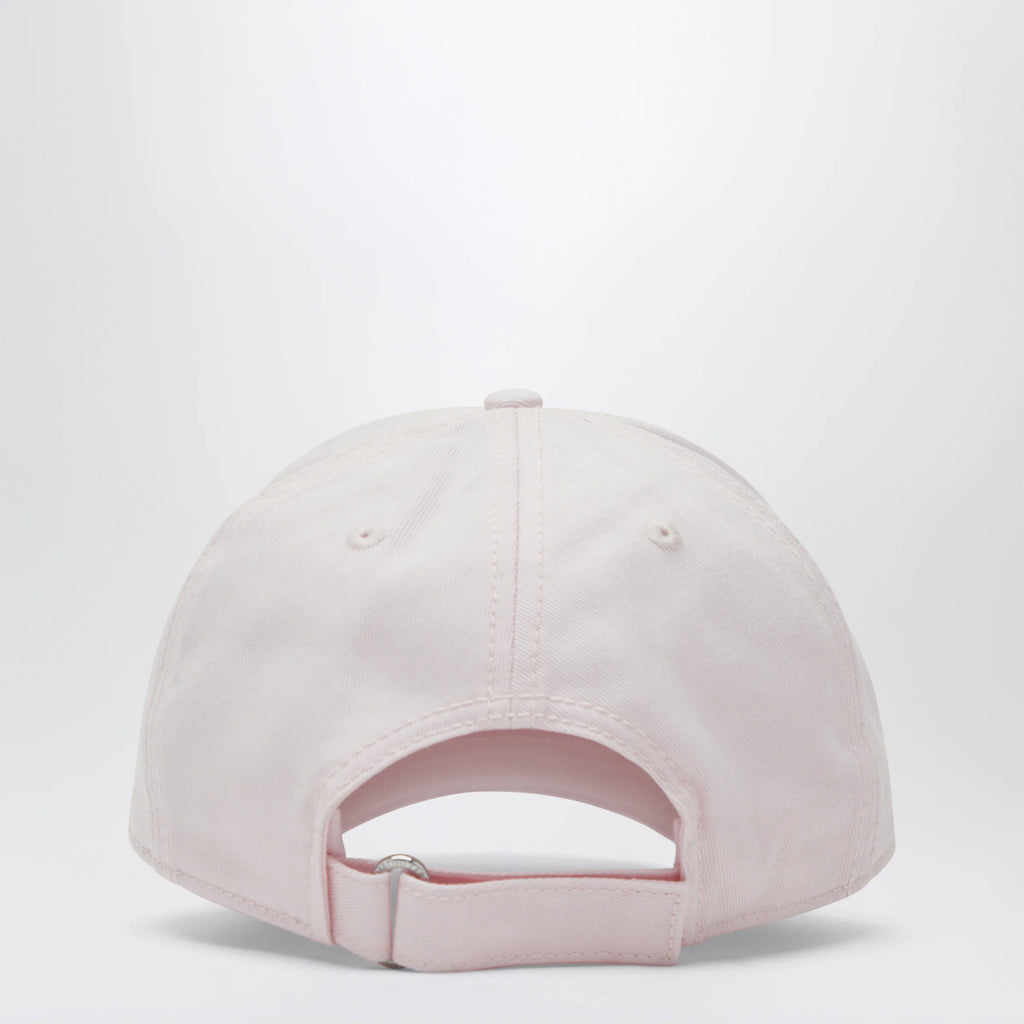 Moncler Pink baseball cap with logo patch