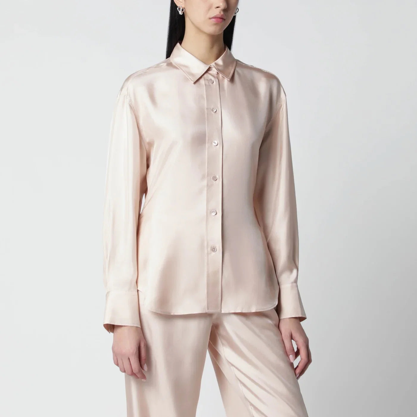 Róhe Light pink silk shirt