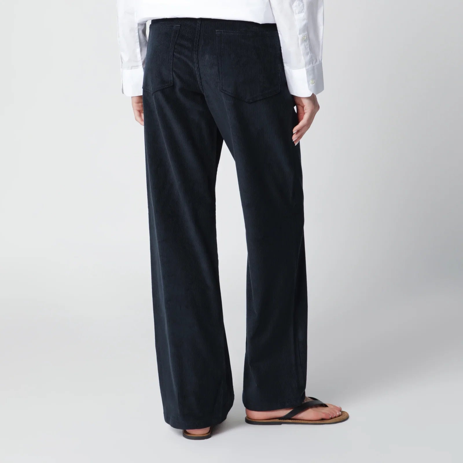 Róhe Midnight Blue Corduroy Trousers