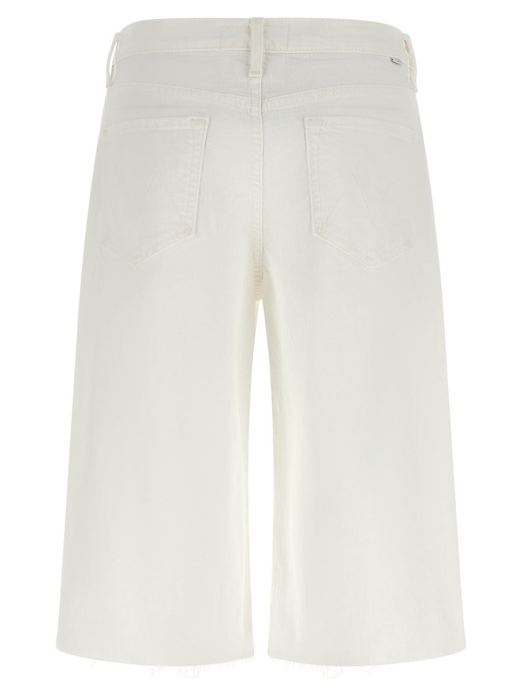 Mother The Whole Lot Zip Twist Fray Bermuda Shorts