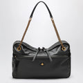 Vivienne Westwood Dolce Large shoulder bag in textured calf leather black/beige