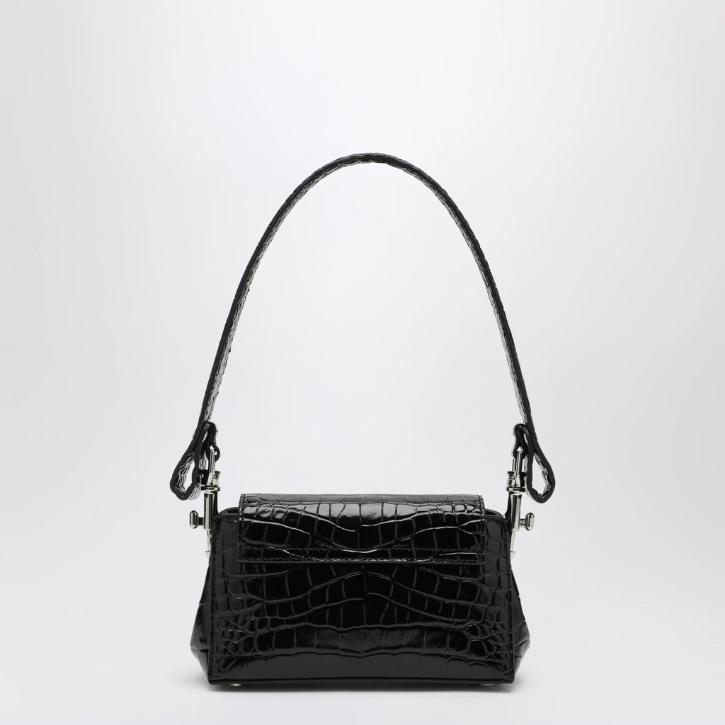Vivienne Westwood Black Hazel bag in croc-effect patent leather