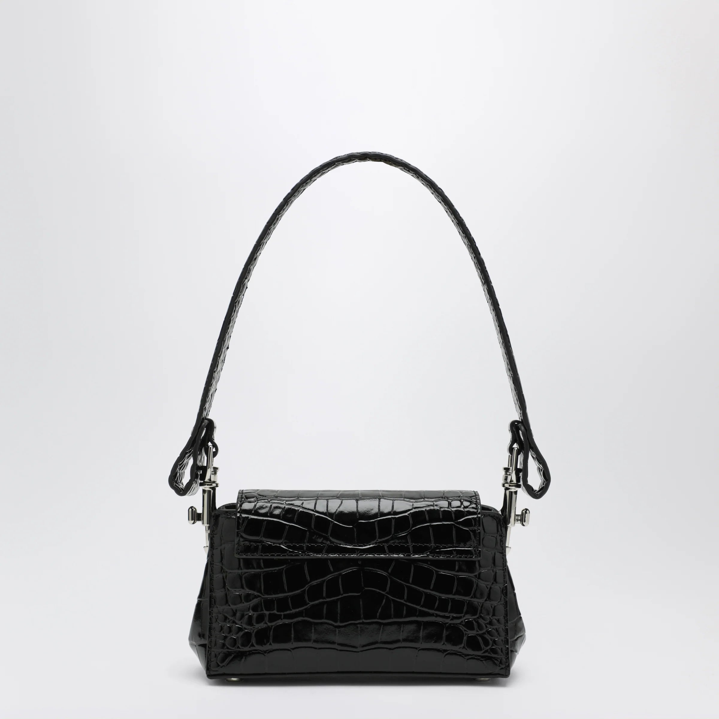 Vivienne Westwood Black Hazel bag in croc-effect patent leather