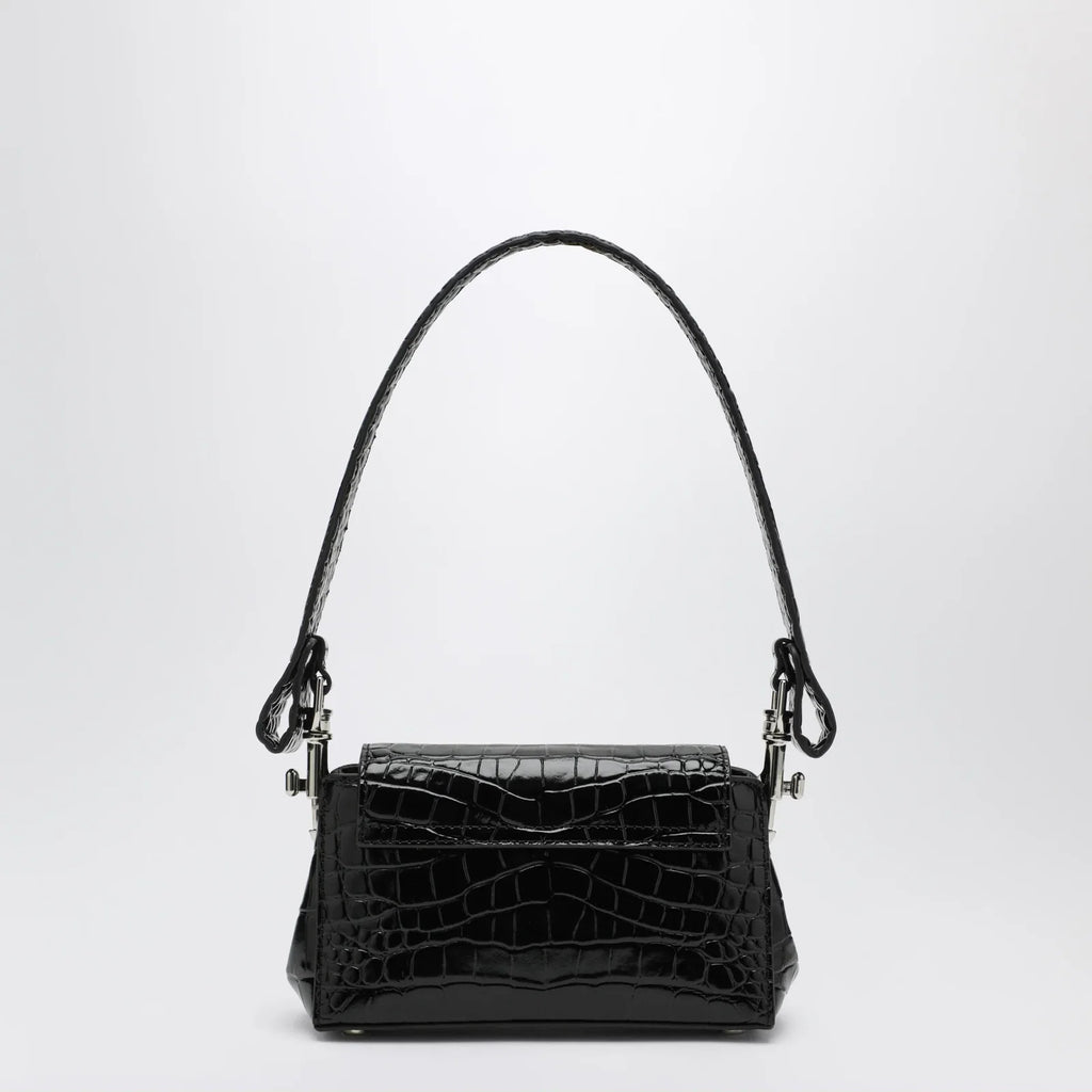 Vivienne Westwood Black Hazel bag in croc-effect patent leather