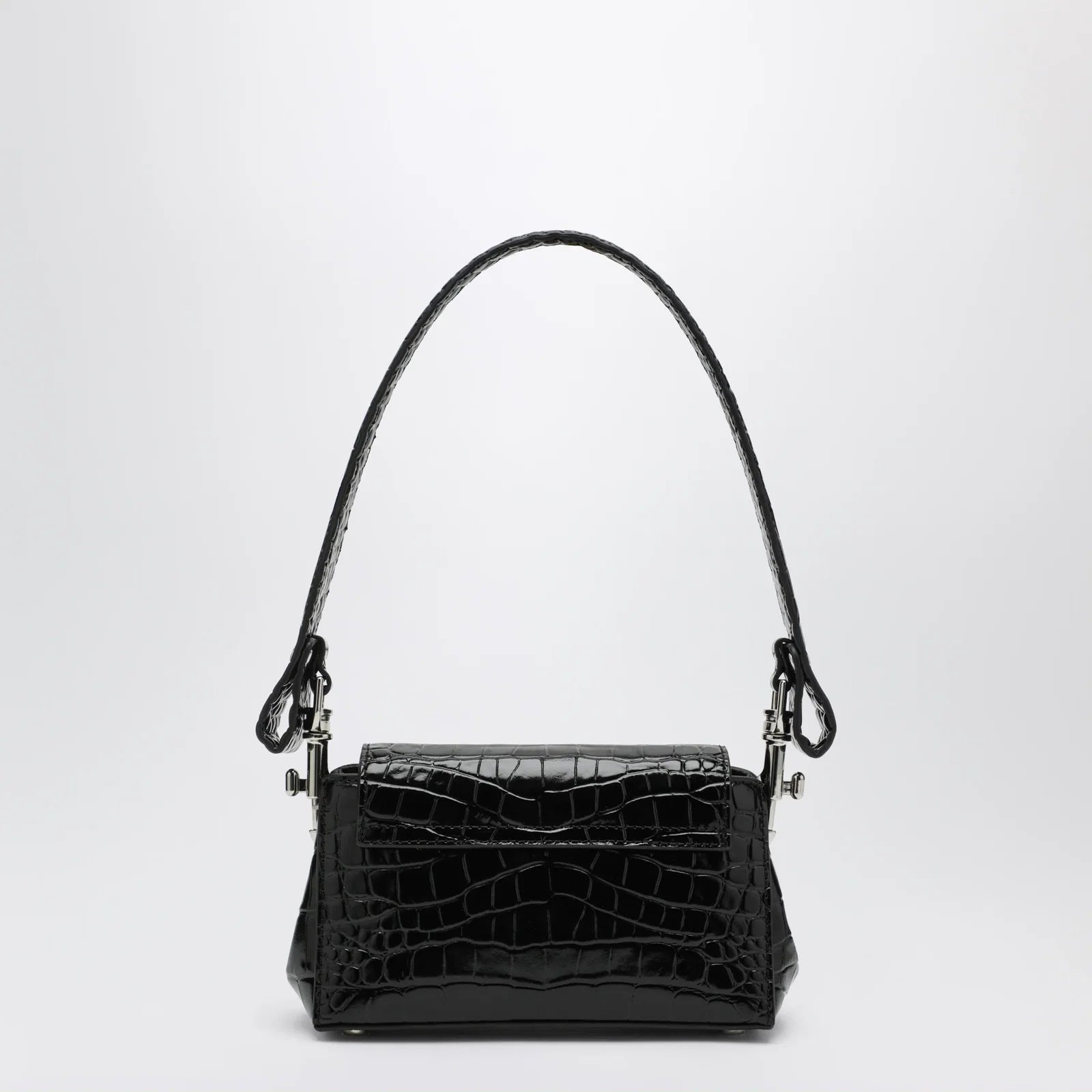 Vivienne Westwood Black Hazel bag in croc-effect patent leather