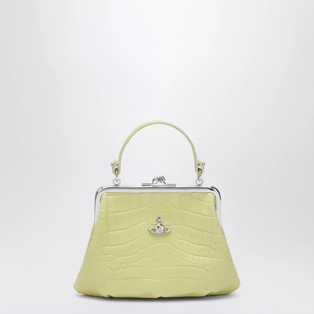 Vivienne Westwood Granny Frame crocodile-embossed leather purse, lime