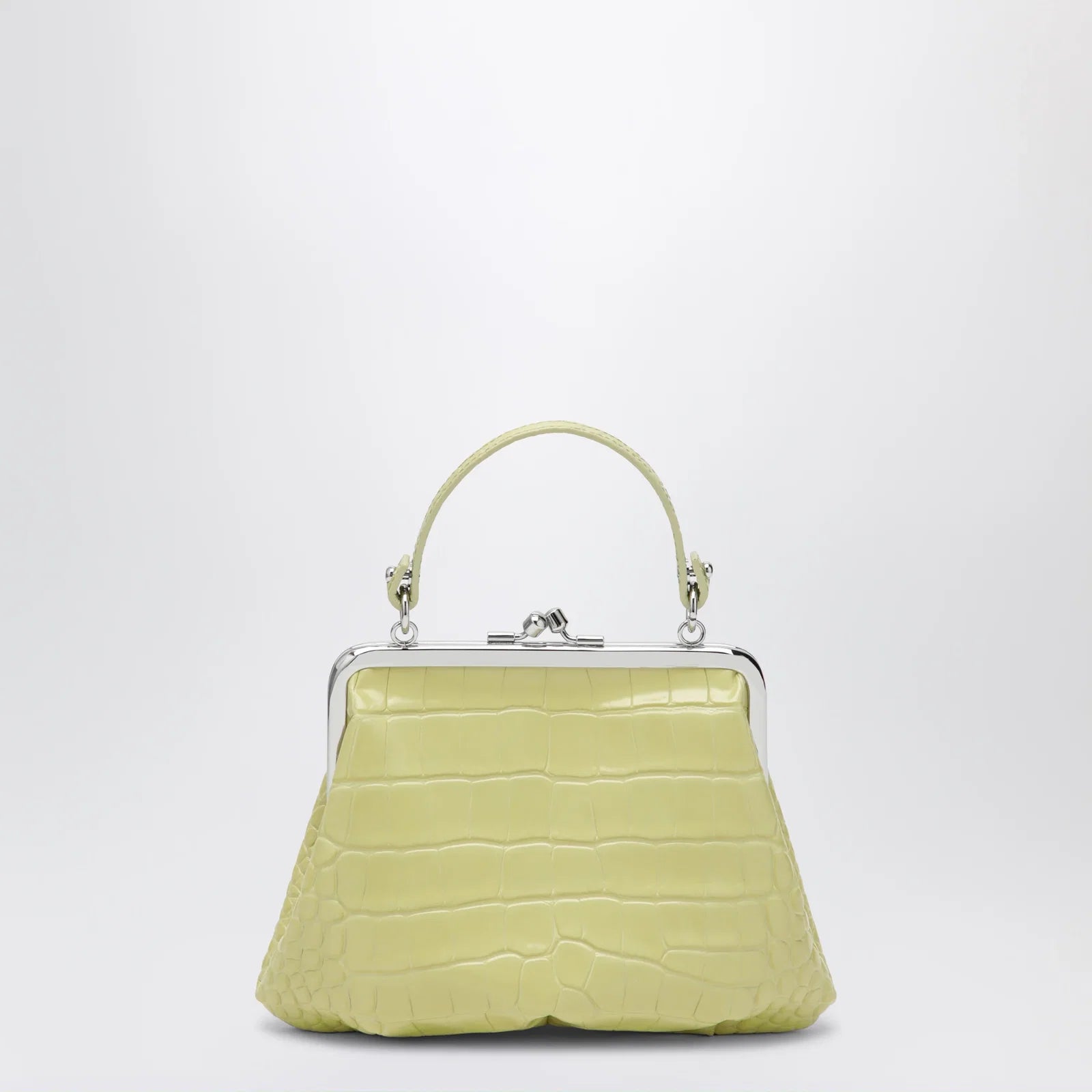 Vivienne Westwood Granny Frame crocodile-embossed leather purse, lime