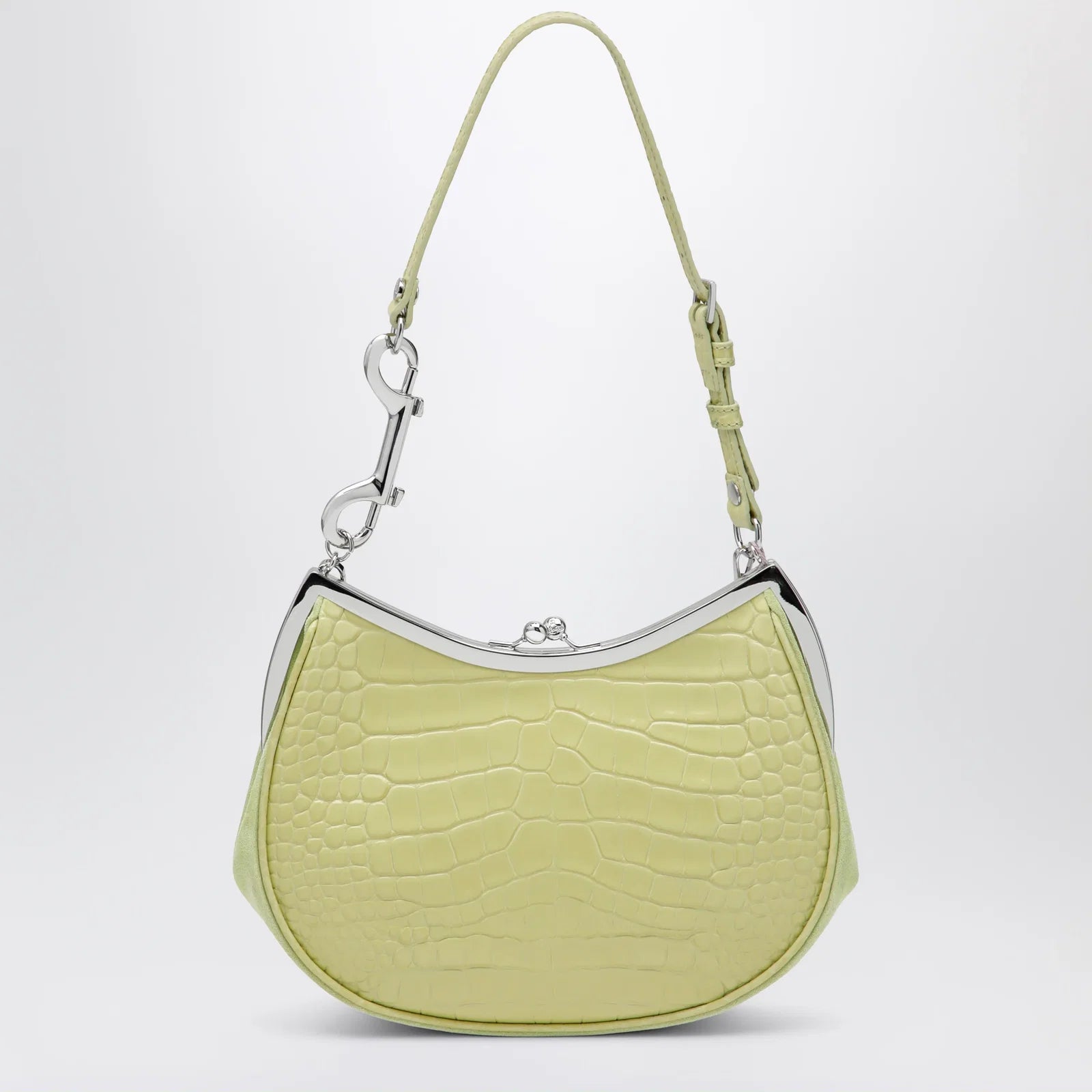 Vivienne Westwood Charm bag in lime croc-effect patent leather