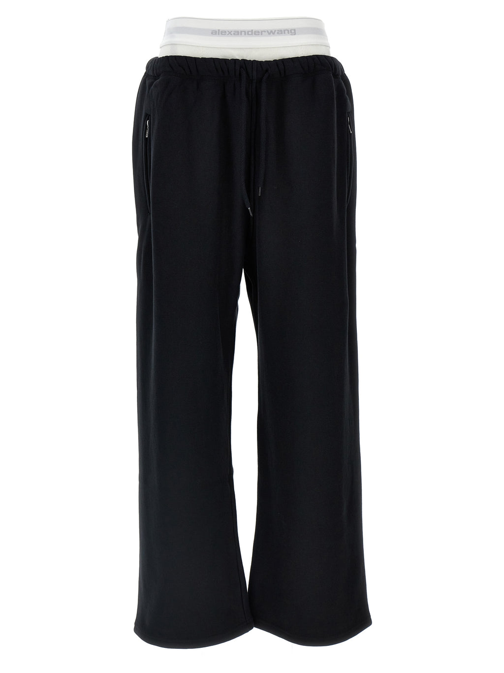 T By Alexander Wang Wide Leg W/ Logo Elastic Exposed Brief Joggers