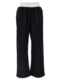 T By Alexander Wang Wide Leg W/ Logo Elastic Exposed Brief Joggers