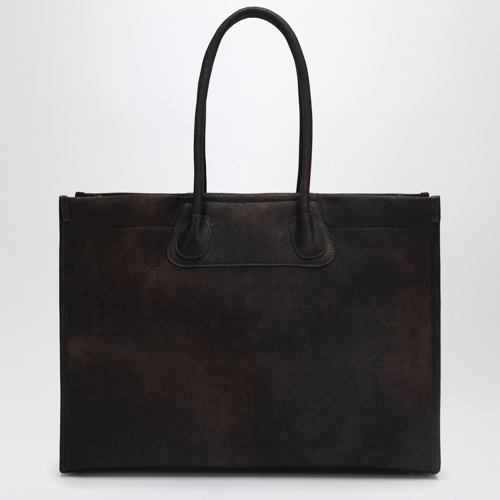 Vivienne Westwood Troy tote bag in dark brown leather
