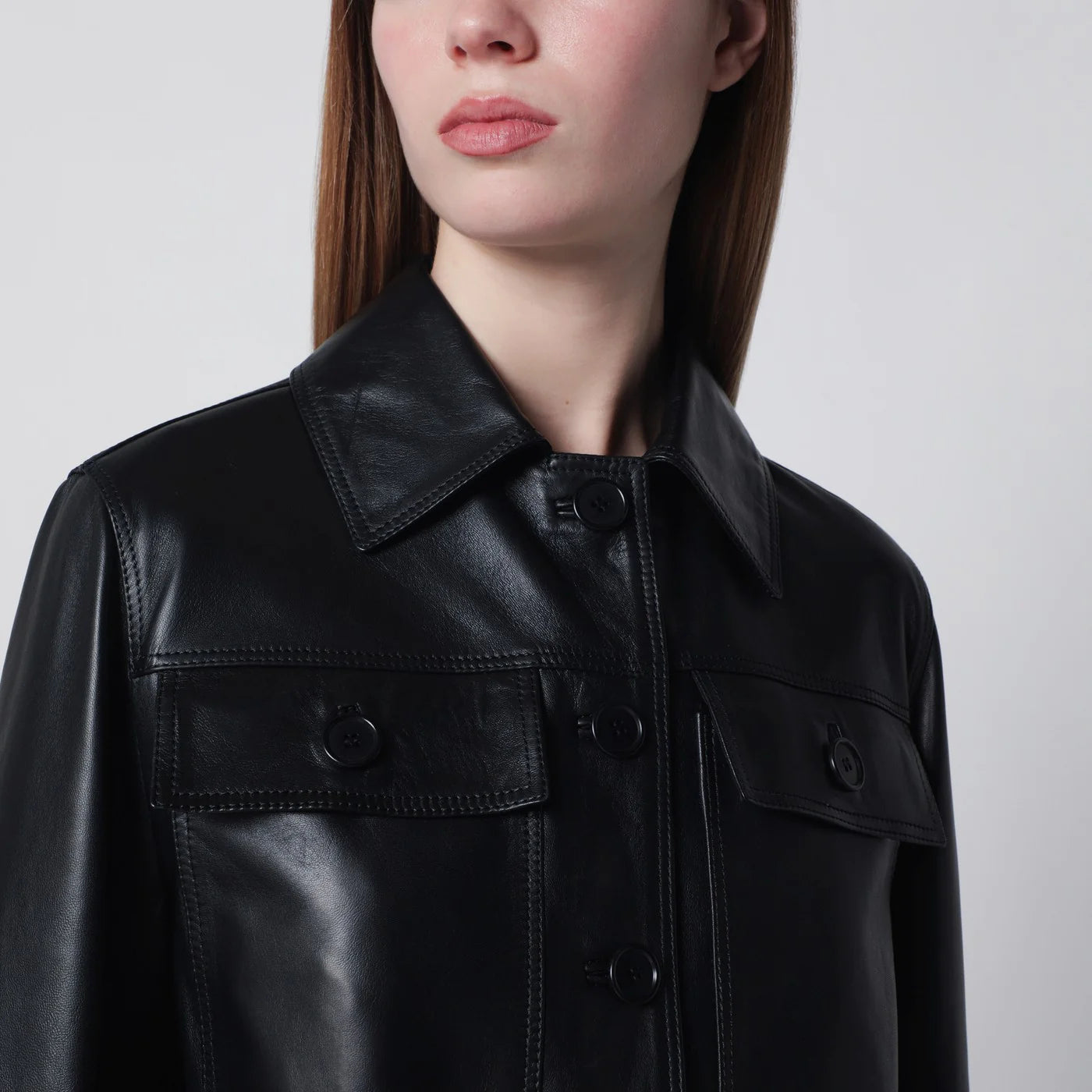 Salvatore Santoro Black cropped leather jacket