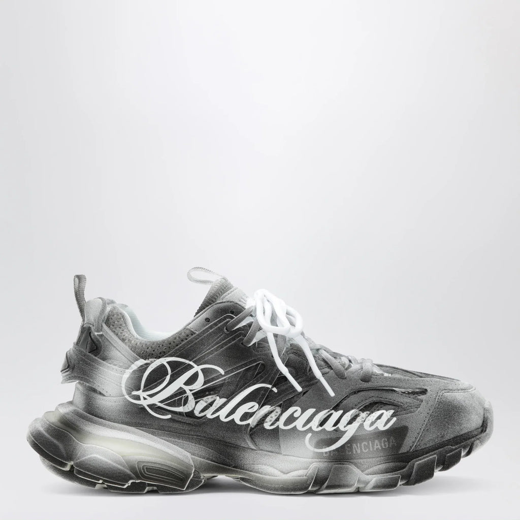 Balenciaga Track Stencil Logo sneakers in black/white