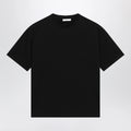 The Row Black cotton short-sleeve crewneck T-shirt