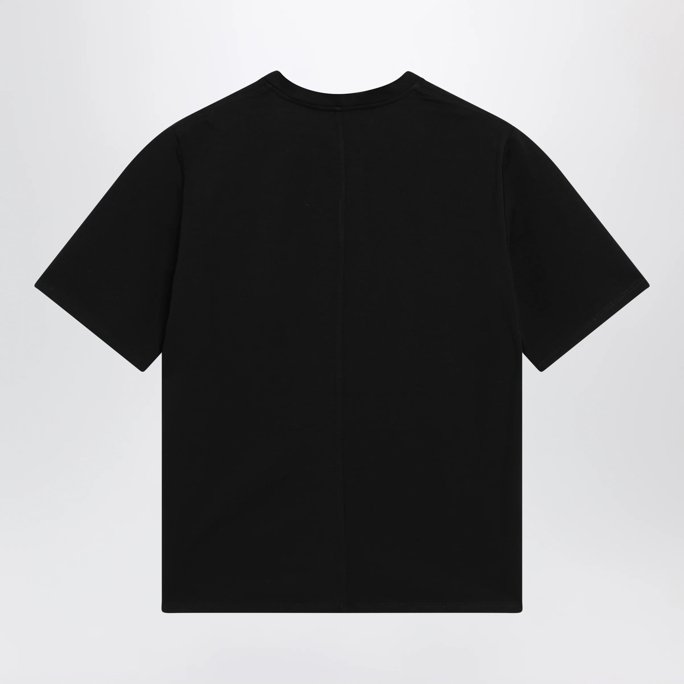 The Row Black cotton short-sleeve crewneck T-shirt
