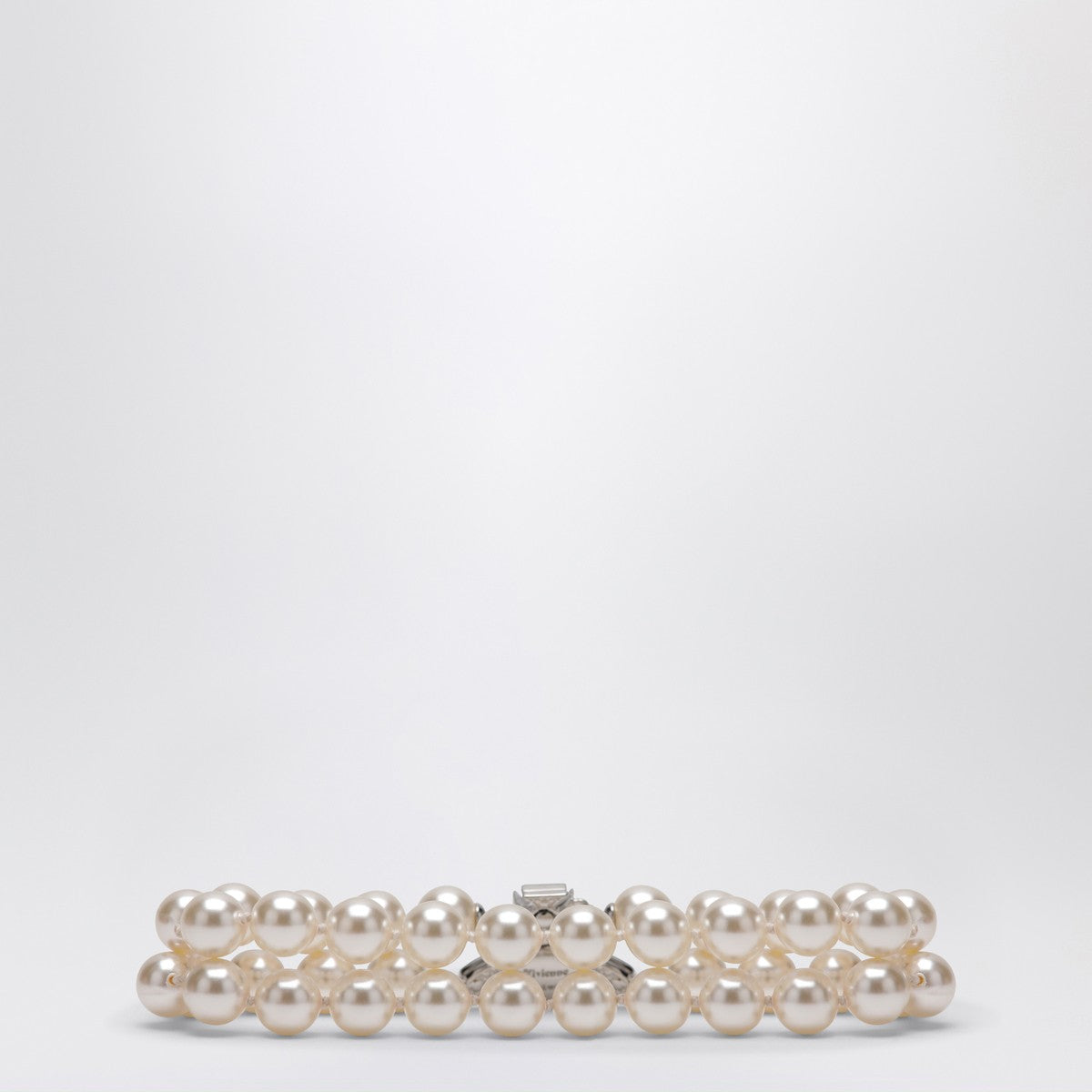 Vivienne Westwood Double bracelet with pearls and Orb logo