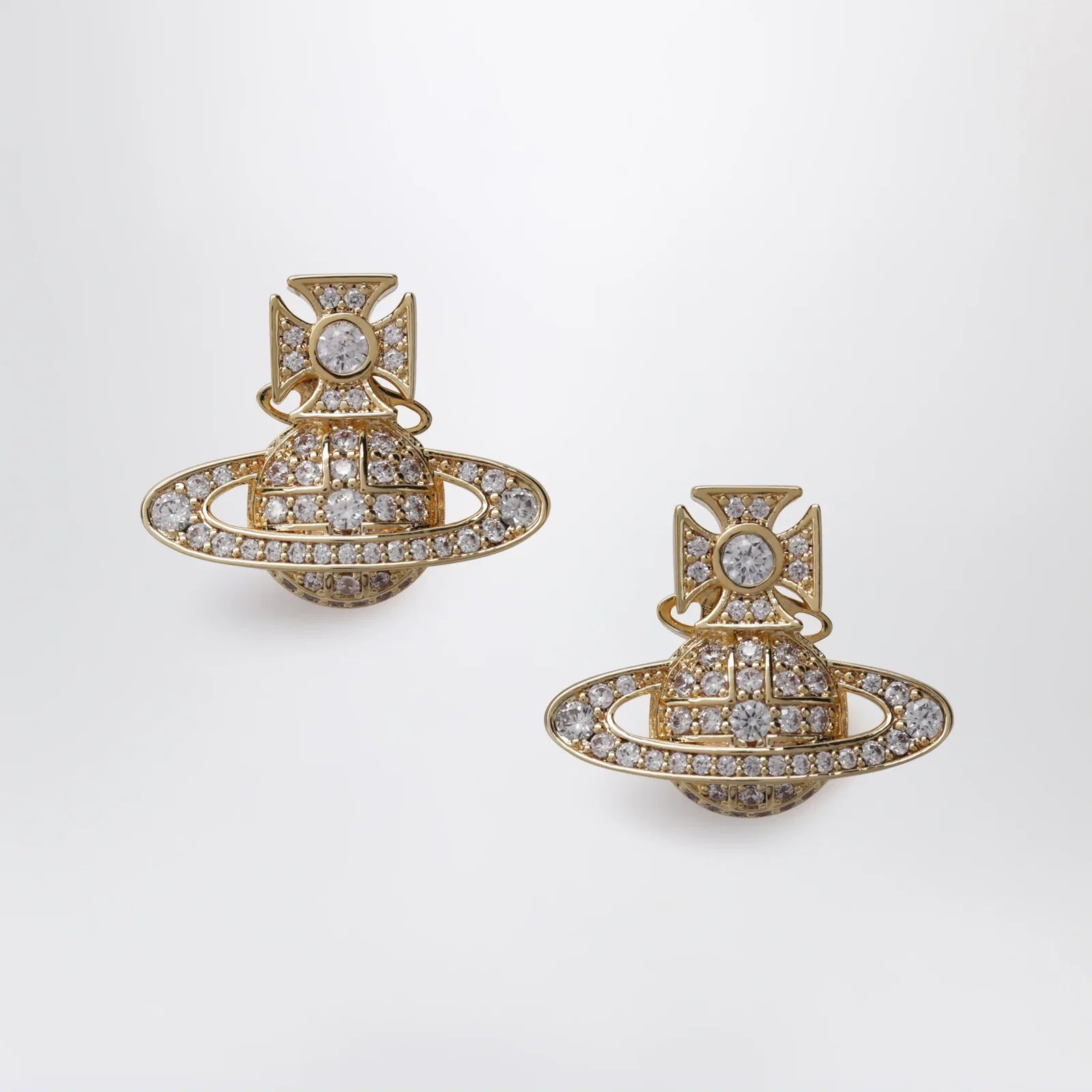 Vivienne Westwood Orb earrings in gold-tone metal with crystals