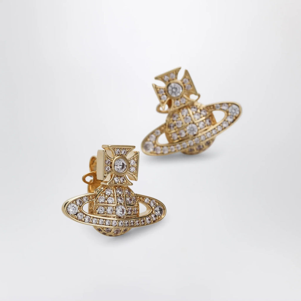 Vivienne Westwood Orb earrings in gold-tone metal with crystals