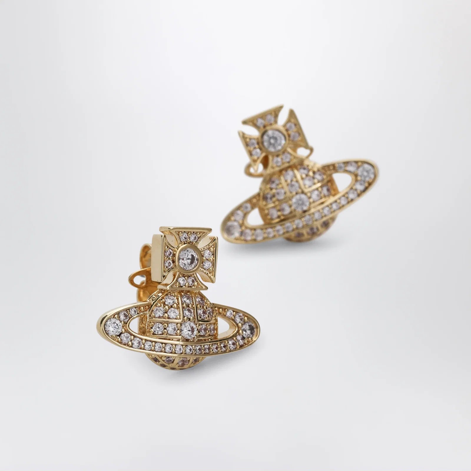 Vivienne Westwood Orb earrings in gold-tone metal with crystals