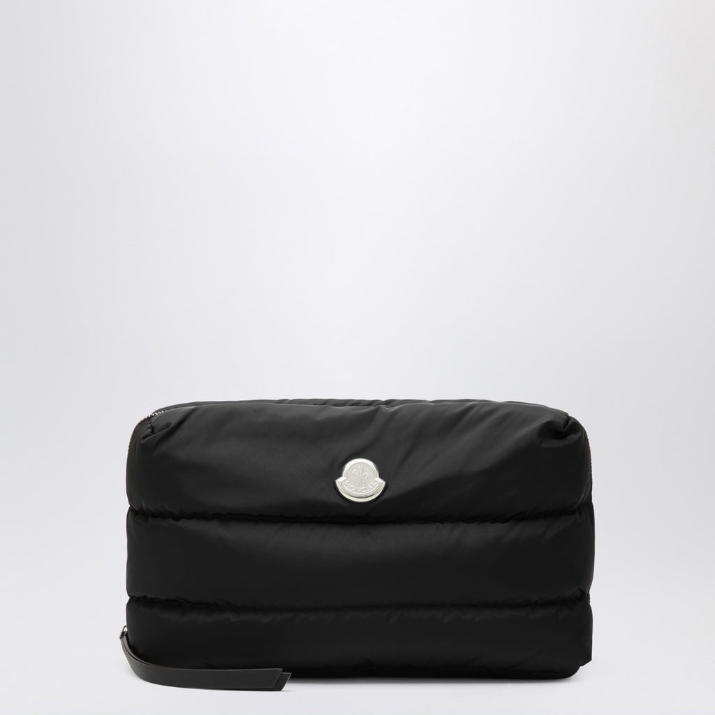 Moncler Caradoc beauty case in quilted black nylon