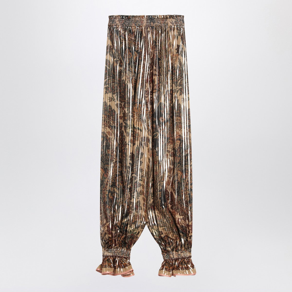 Valentino Pleated silk-blend trousers
