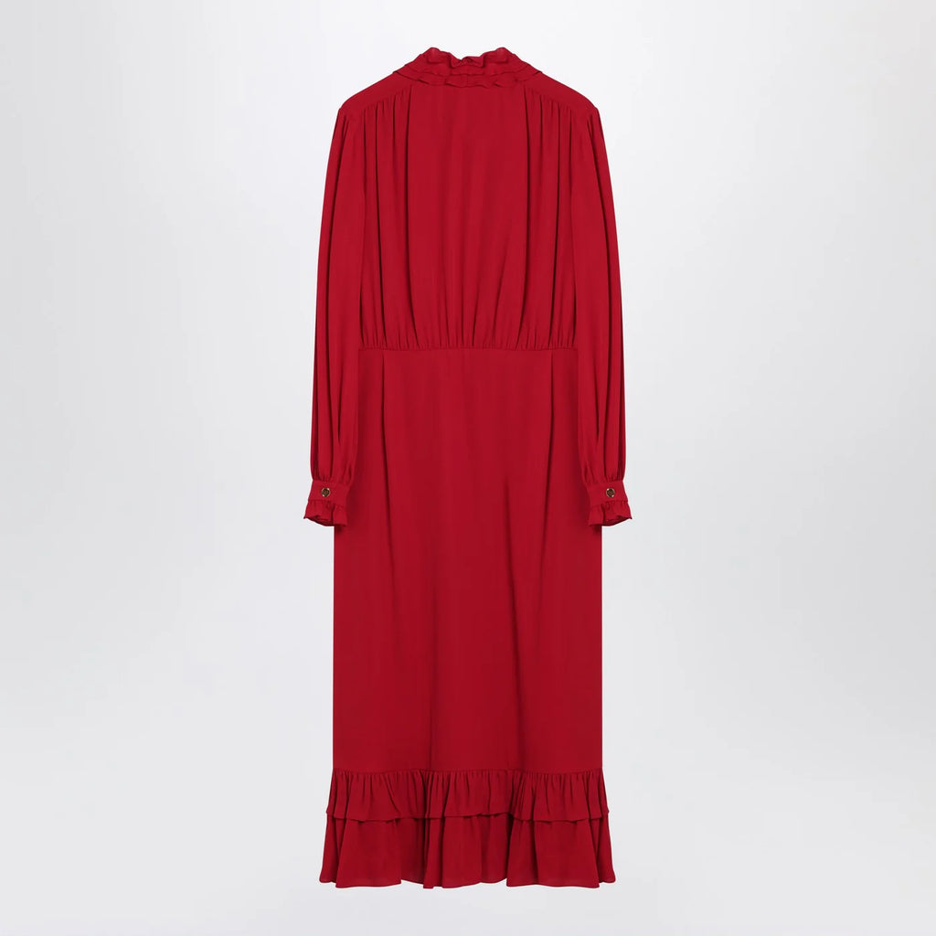 Valentino Red dress with ruffled bow