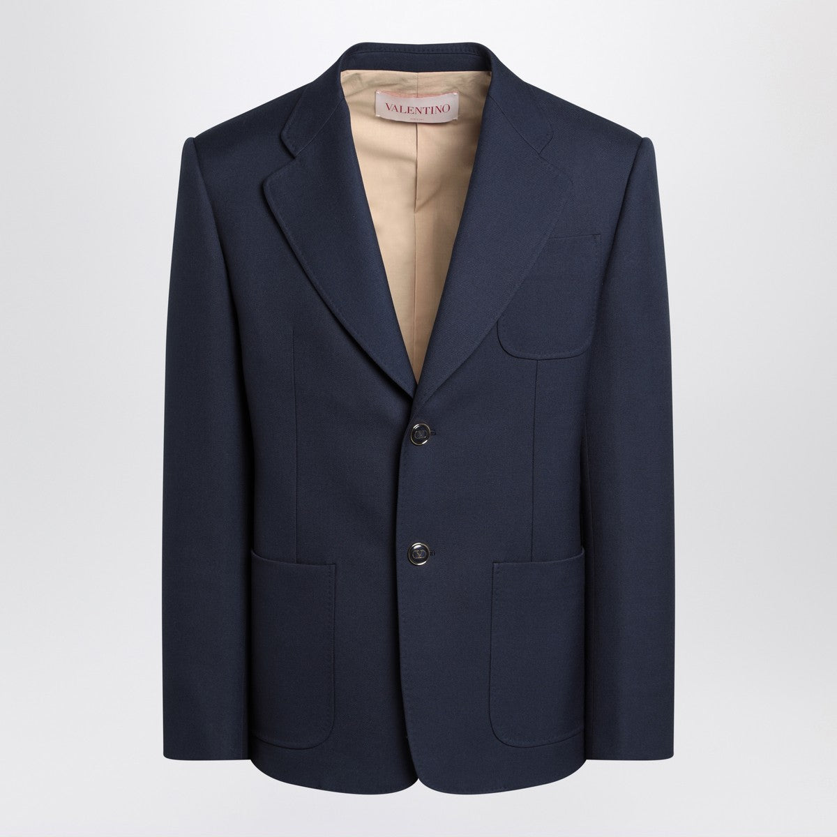 Valentino Blue single-breasted wool jacket