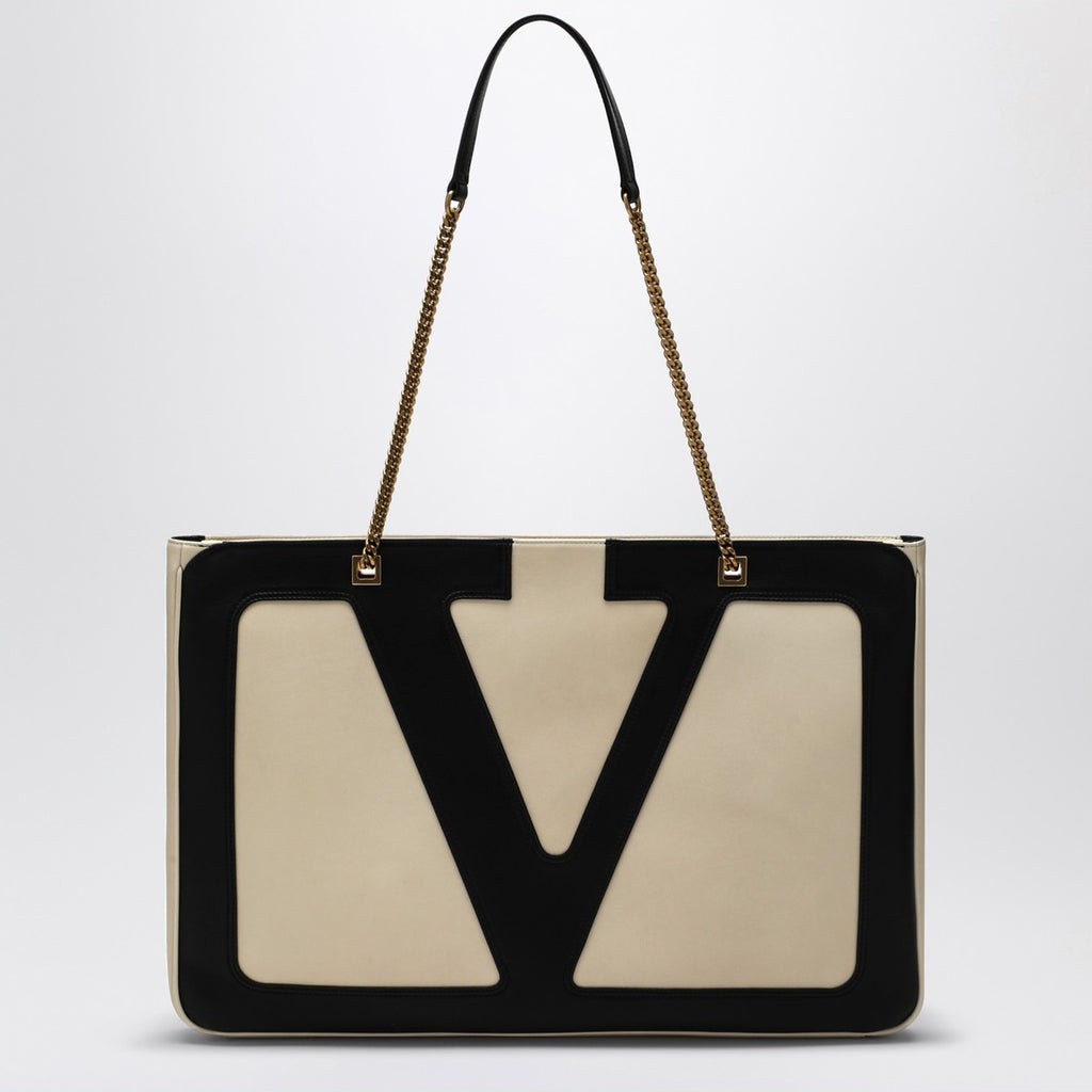 Valentino Garavani Large Viva Superstar bag in butter white/black