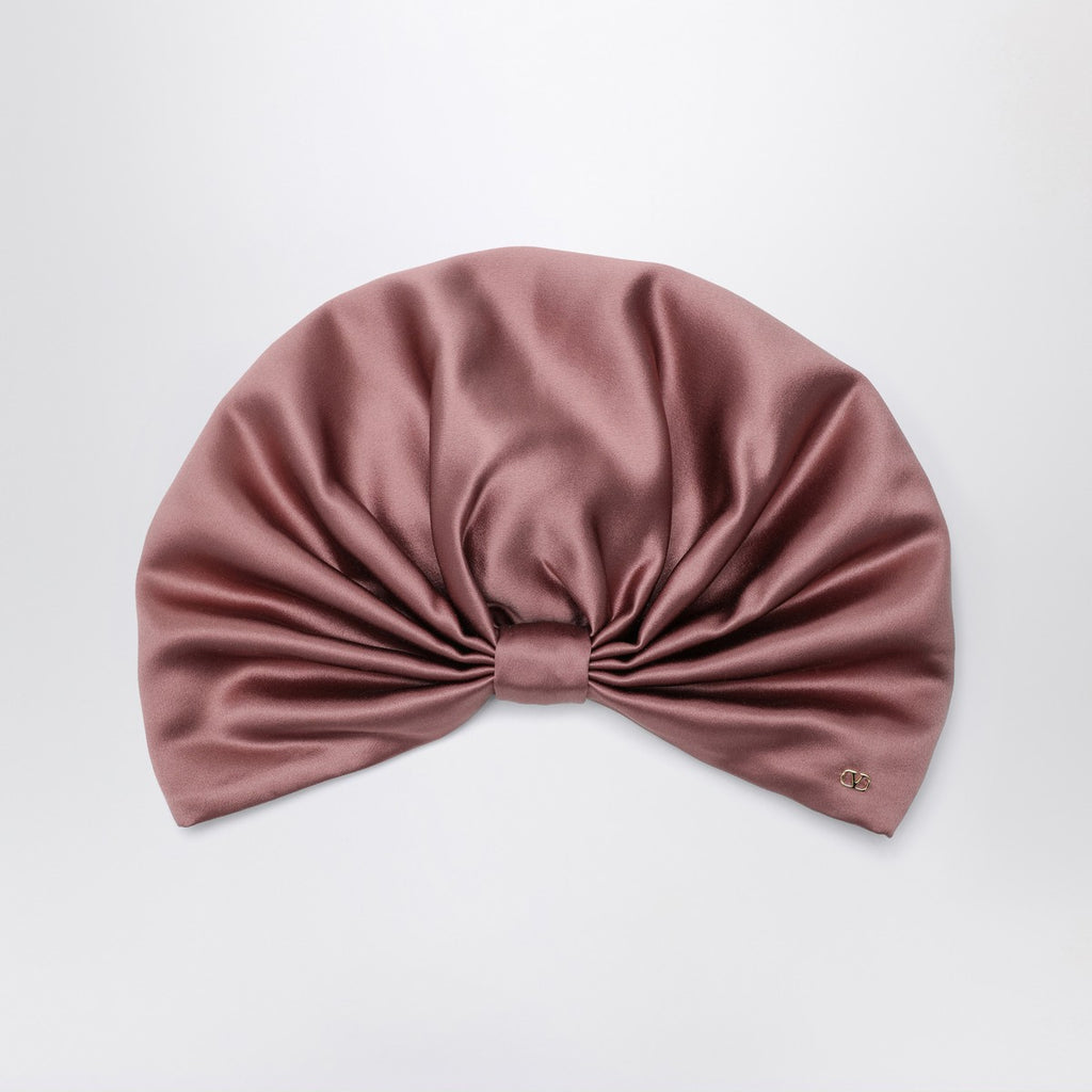 Valentino Garavani Antique pink silk foulard turban