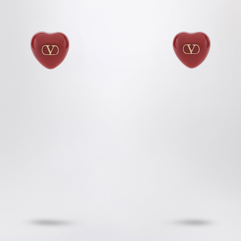 Valentino Garavani Royal Heart Red Earrings