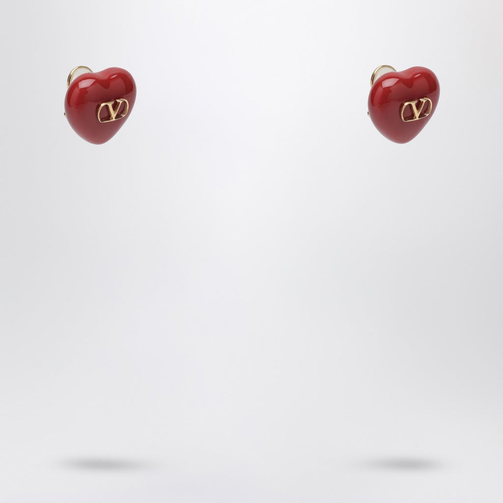 Valentino Garavani Royal Heart Red Earrings