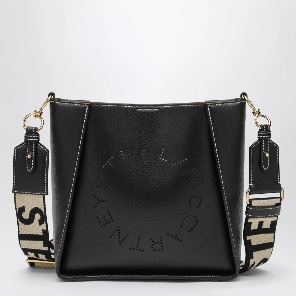 Stella McCartney Square black crossbody bag with logo
