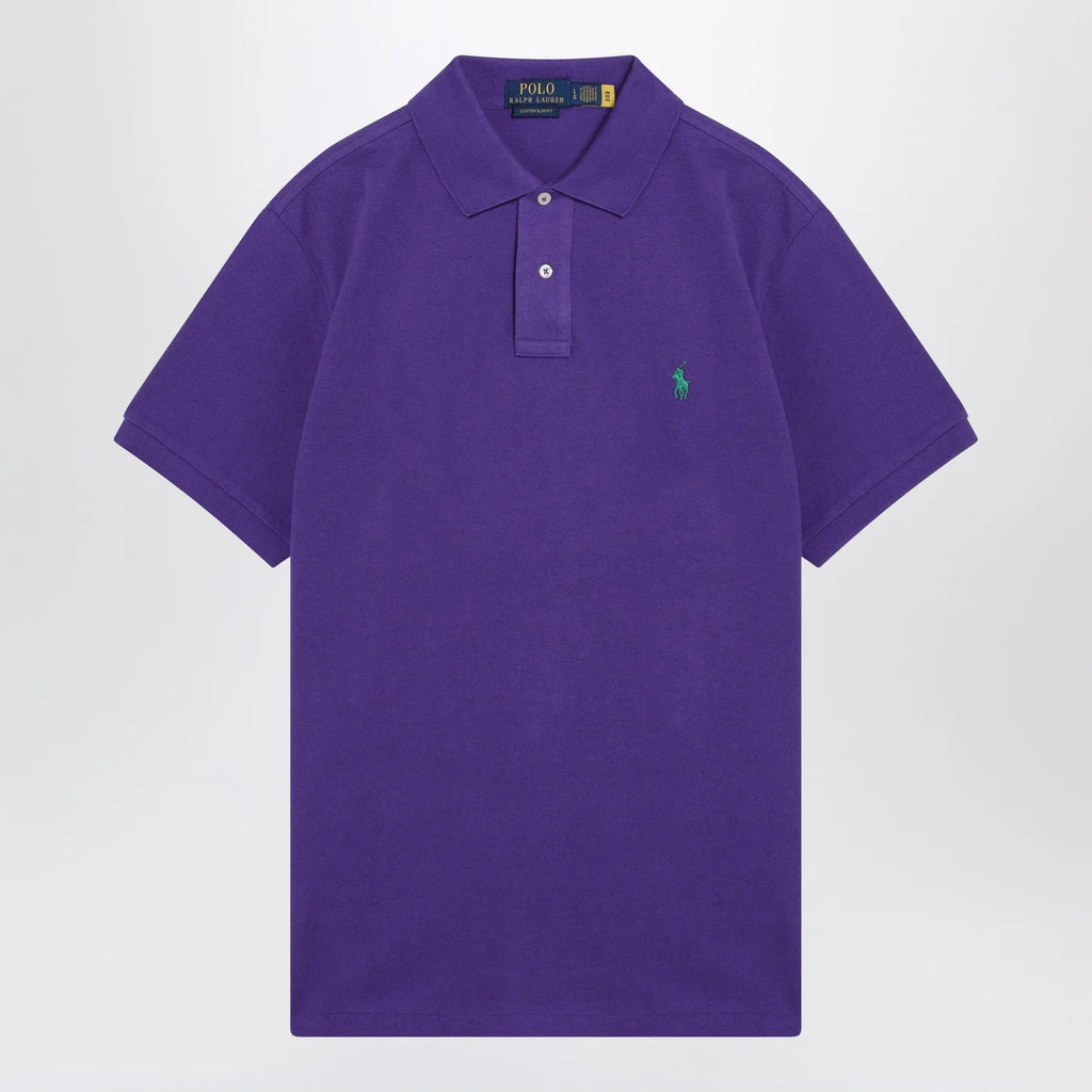 Polo Ralph Lauren Purple cotton Custom Slim-Fit polo shirt