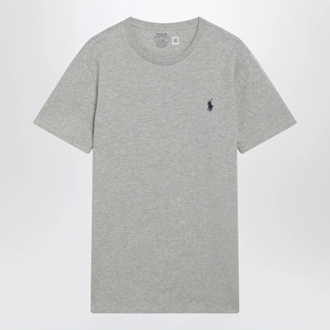 Polo Ralph Lauren Grey mélange cotton Custom Slim-Fit T-shirt