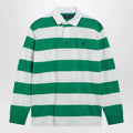 Polo Ralph Lauren White/green striped Classic Fit polo shirt