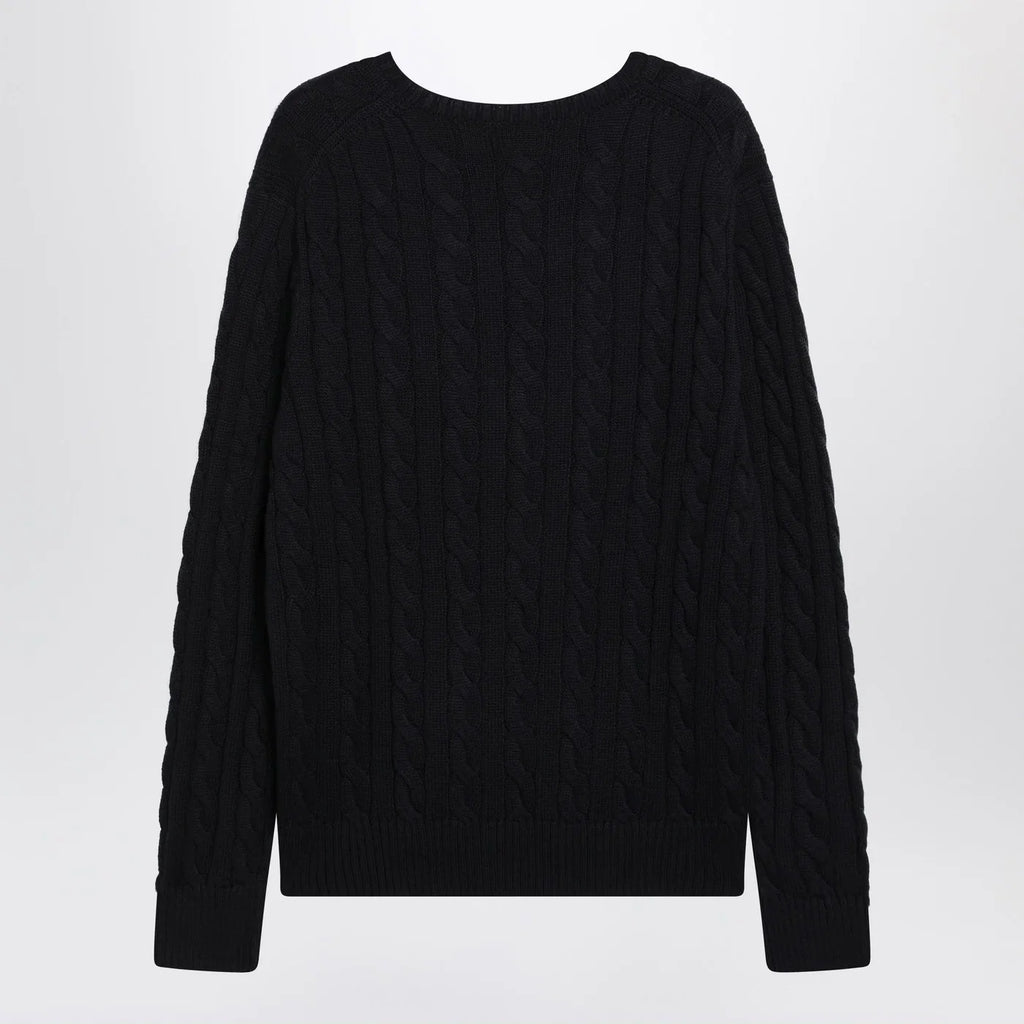 Polo Ralph Lauren Navy blue cable-knit cotton sweater