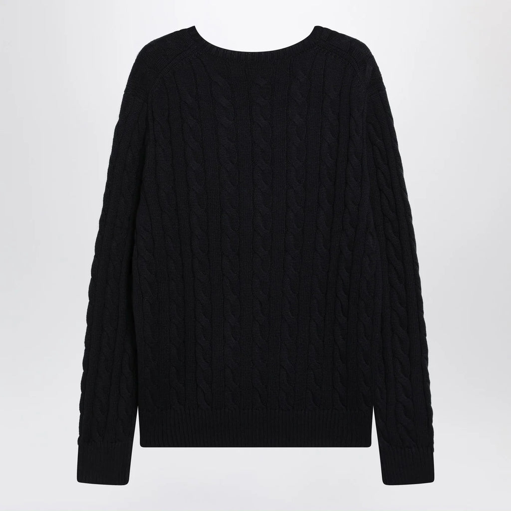 Polo Ralph Lauren Navy blue cable-knit cotton sweater