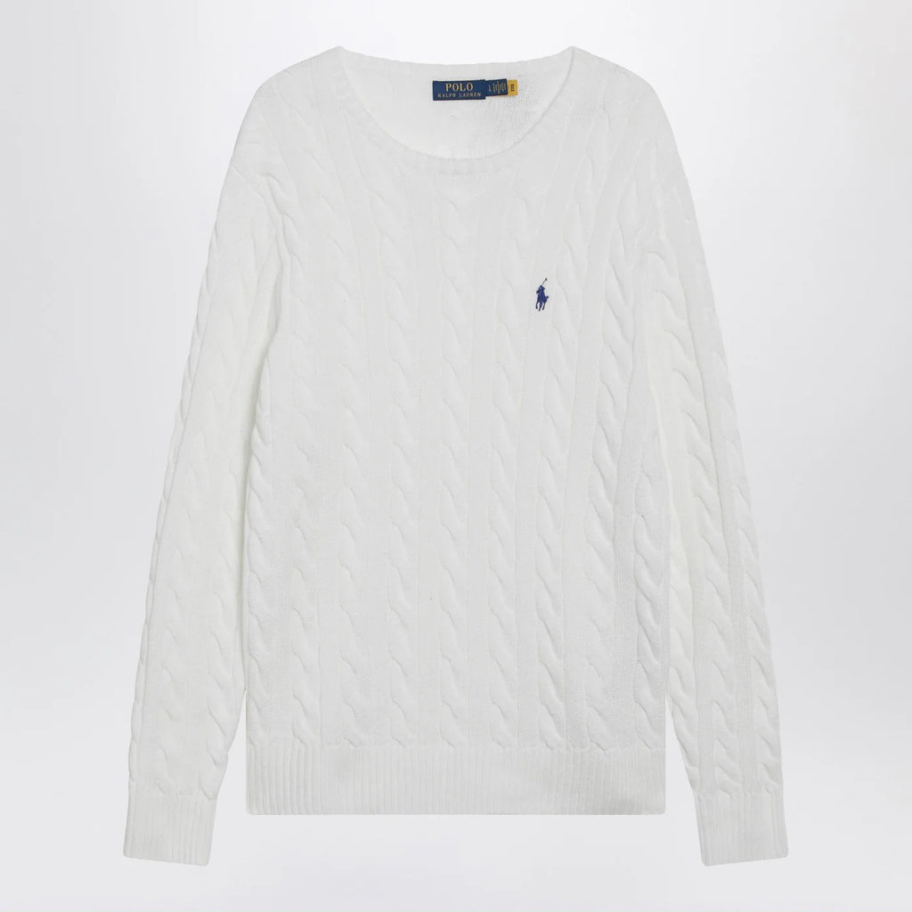 Polo Ralph Lauren White cable-knit cotton sweater