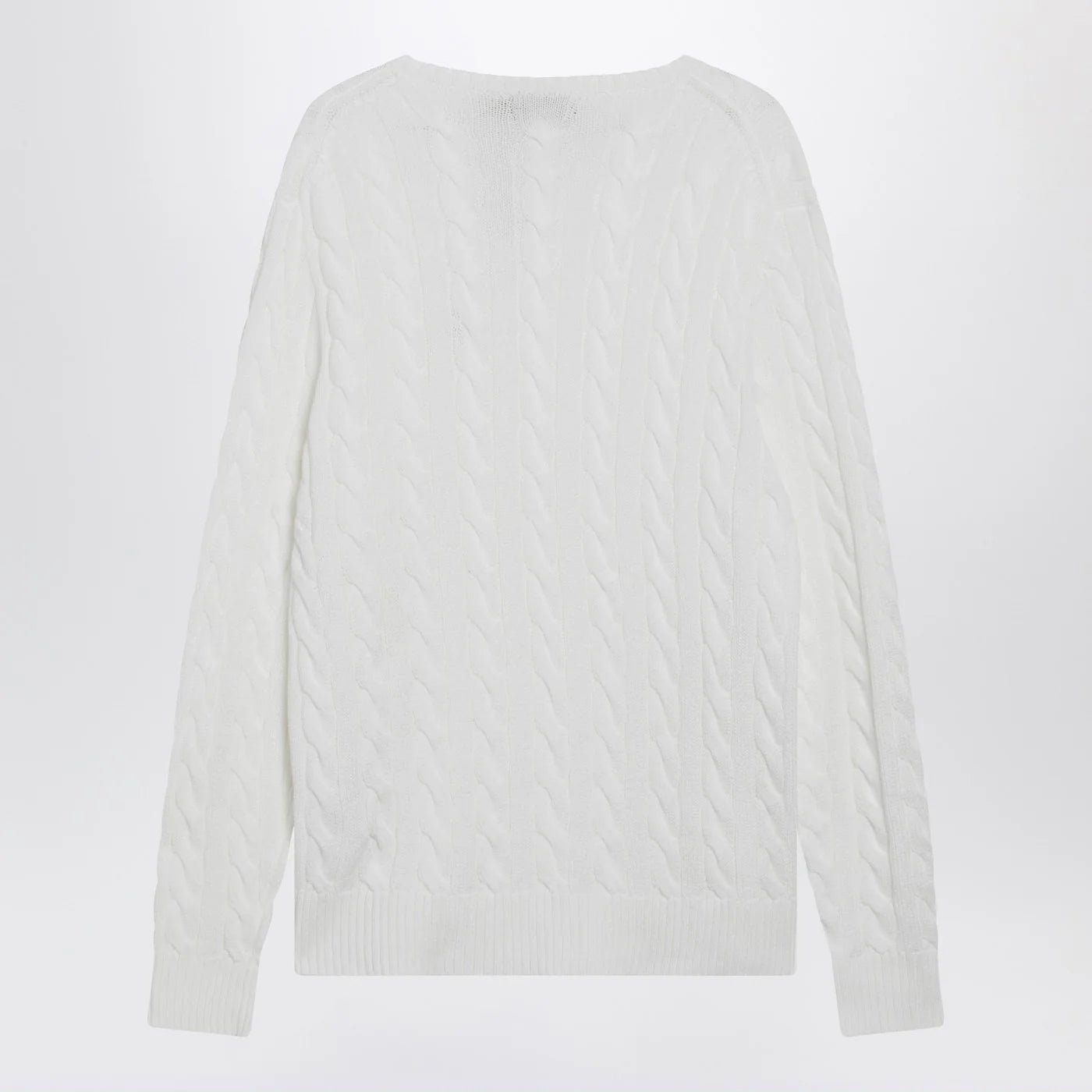 Polo Ralph Lauren White cable-knit cotton sweater