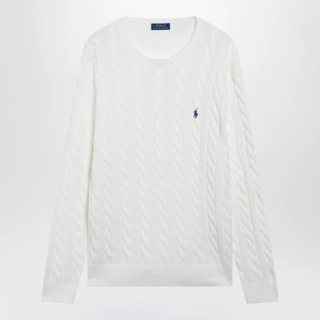 Polo Ralph Lauren White cable-knit cotton sweater