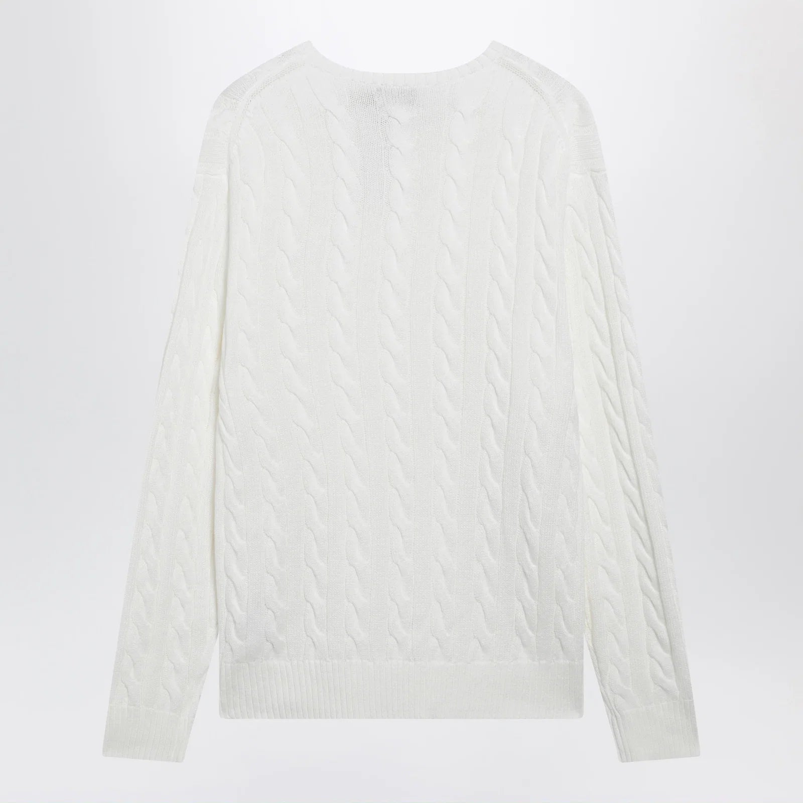 Polo Ralph Lauren White cable-knit cotton sweater