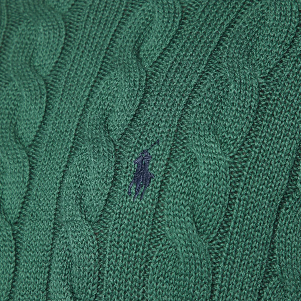 Polo Ralph Lauren Green cotton cable-knit jumper