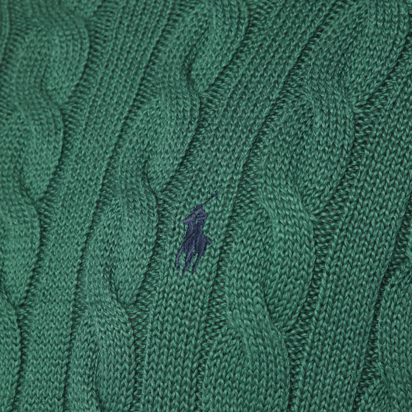 Polo Ralph Lauren Green cotton cable-knit jumper