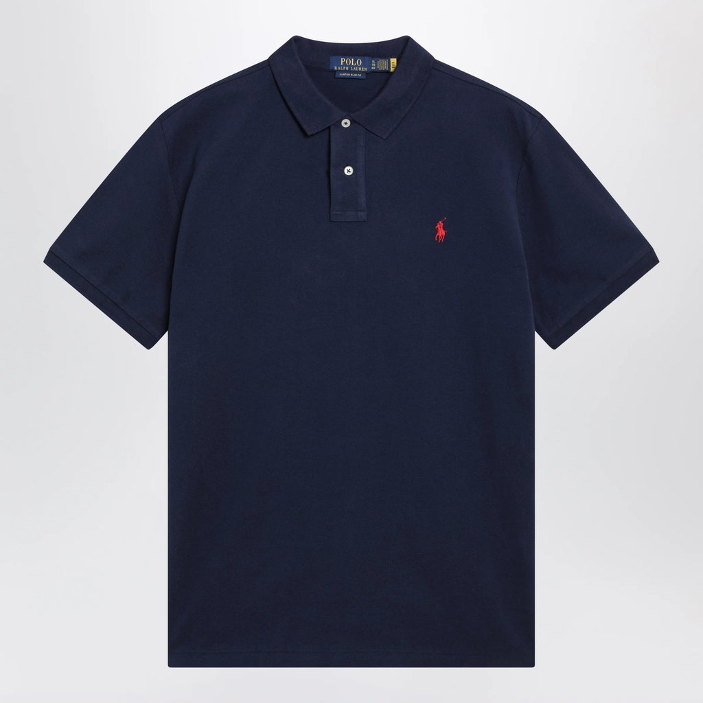 Polo Ralph Lauren Navy cotton Custom Slim-Fit polo shirt